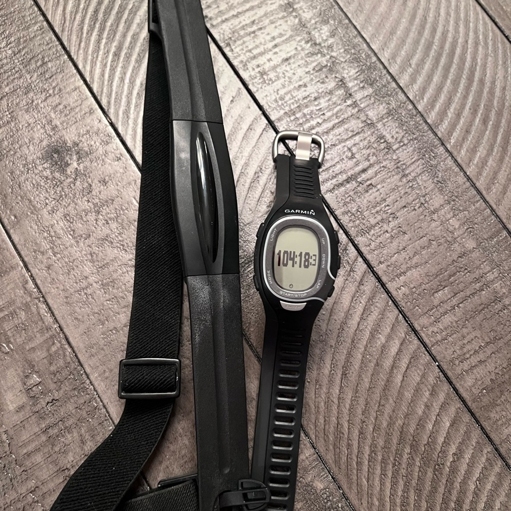 Garmin Black and Silver Smartwatch